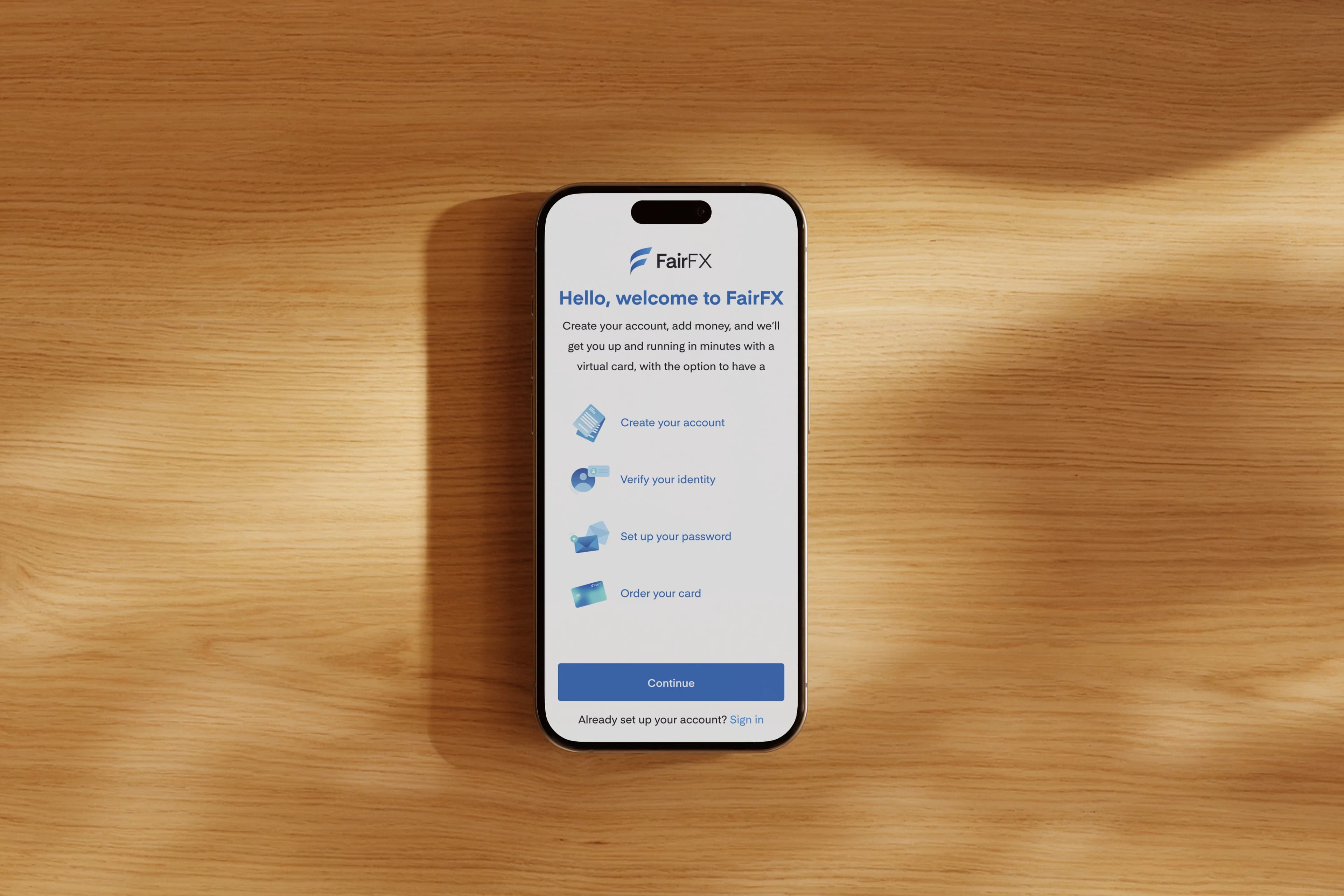 FairFX identity verification journey